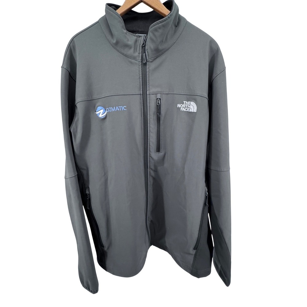 The North Face Gray Softshell Jacket Full Zip Mens Size XL Ozmatic Engineering - Picture 3 of 13